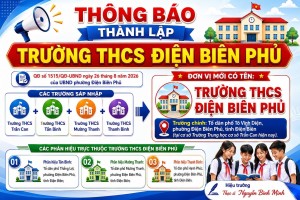 THÔNG BÁO VỀ VIỆC THÀNH LẬP TRƯỜNG TRUNG HỌC CƠ SỞ ĐIỆN BIÊN PHỦ